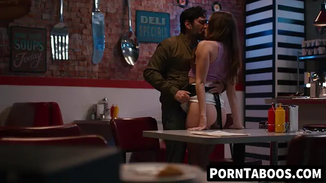 Young brunette Katie Kush rides cock to save her business