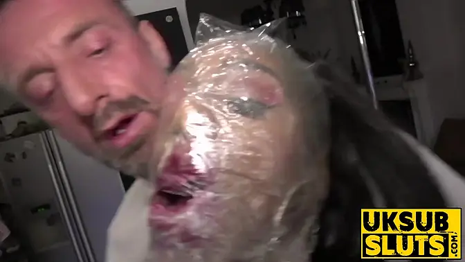 Submissive ebony babe takes it rough in British bondage session