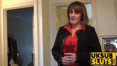 UKSubSluts com - Delectable MILF fucks maledom after giving him blowjob with skill