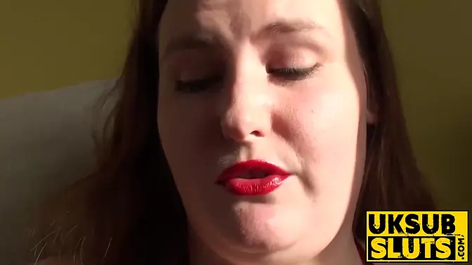 UKSubSluts com - Mea Malone′s BBW masturbation and big cock tease