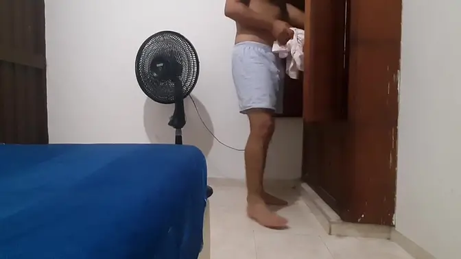 Hot Latina MILF strips and shows off her body