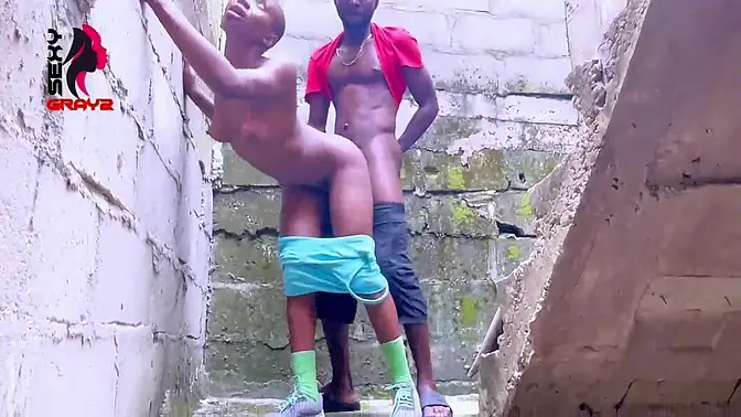 Sexy neighbor's girlfriend gets teased and fucked in unfinished building