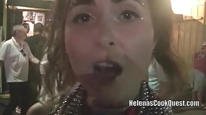 Public Exhibitionist Wife Shows Pussy to Crowd in Key West