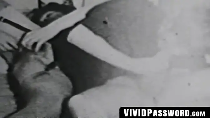 Classic couple's hardcore sex in vintage porn video