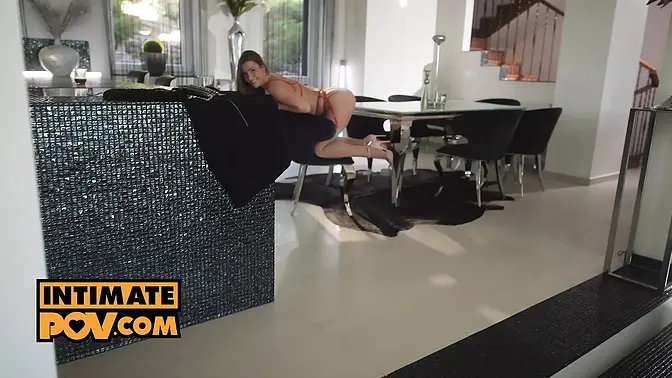 POV: Alexis Crystal's ass-loving girl pumps shaft and finishes strong