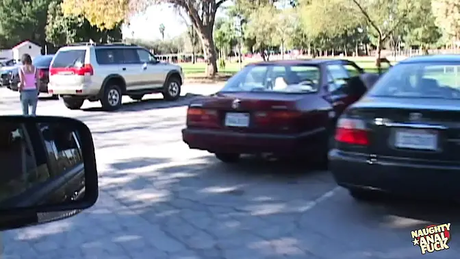 Pick up on the parking lot ends up with the raunchy threesome