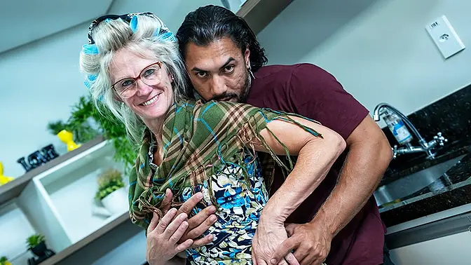 Old granny takes her skinniest ass stretched and fucked hard