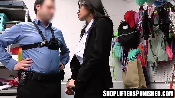 Curvy cop Jade Kimiko takes a big black dick creampie at the office