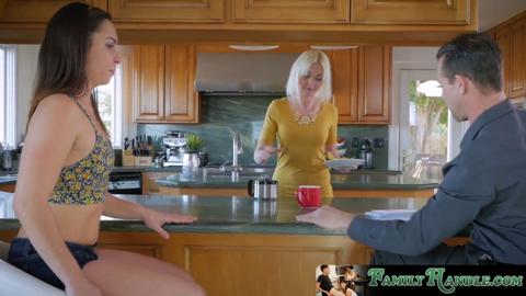 Horny teen fucks her mom's boyfriend like a dirty little slut