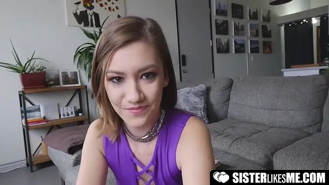 Teen babe Riley Mae goes wild on her boyfriend's cock