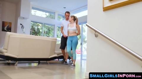 Brunette Hayden Hennessy fucks her personal trainer's big dick