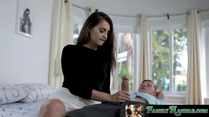 Horny slut coaxes stepbro into nasty incest sex