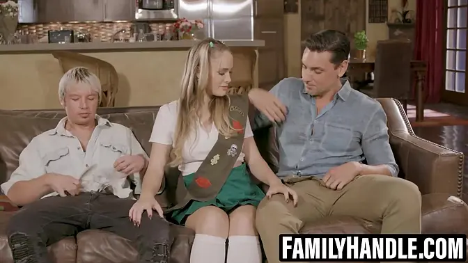 Athena Fleurs' boyfriend with huge cock pleases her in all positions