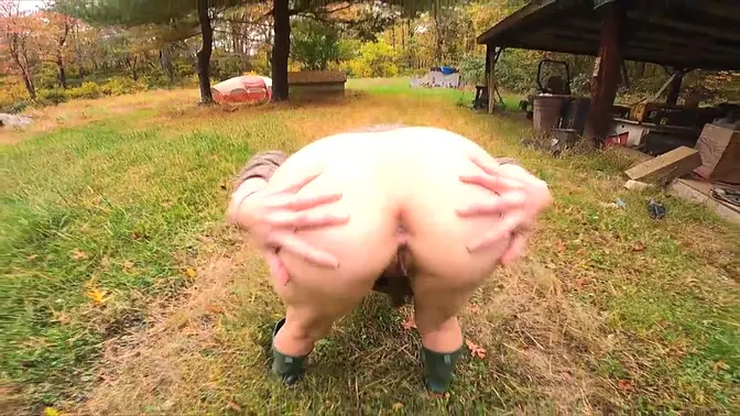 Farmer's wife makes her husband worship her asshole on the farm