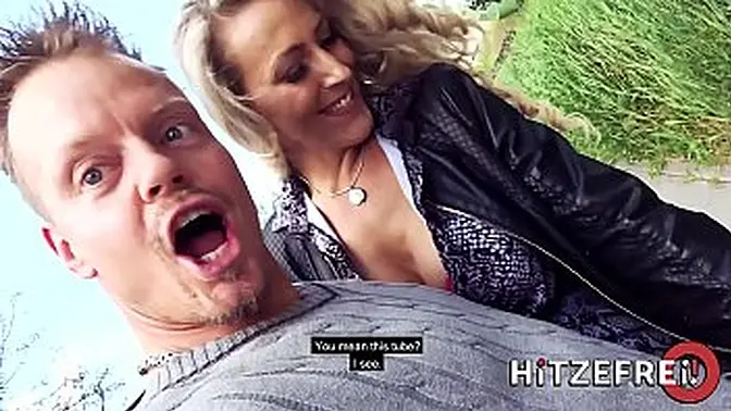 MILF gets banged by stranger in the garden