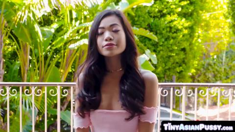 Little Asian stunner doggystyled rough and treated with hot spunk