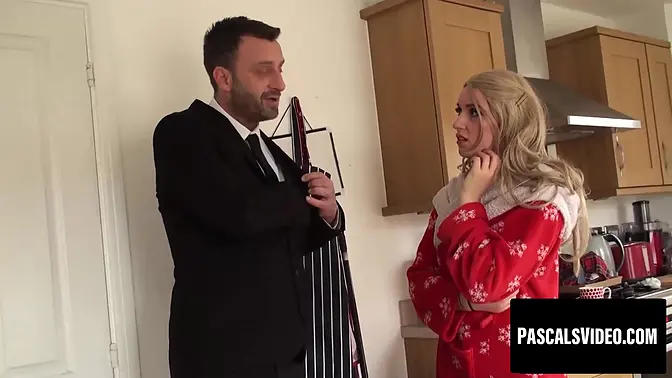 Busty blonde Jasmine deepthroats and rides rough