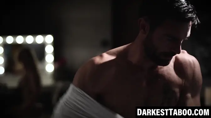 Young girl takes huge bareback cock from older dudes