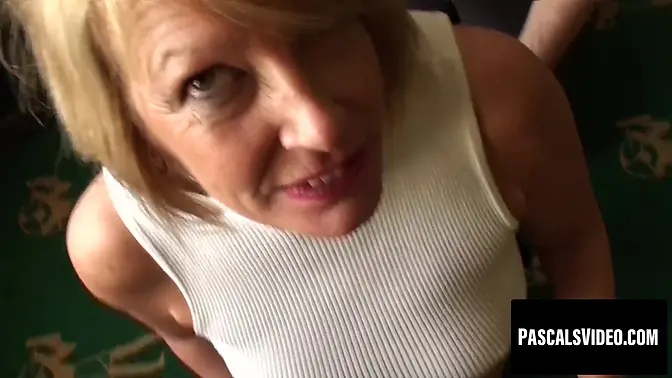 Blonde mature MILF gets a rough doggystyle pounding