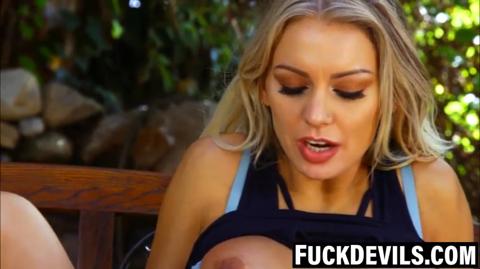 Kenzie Taylor banged hard after a sloppy BJ