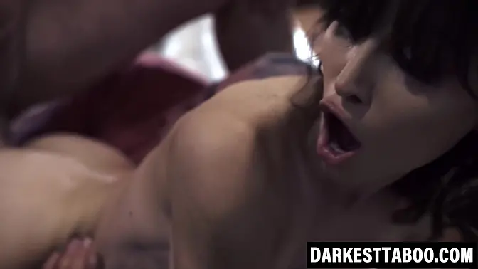 Petite TS Korra Del Rio stretches her tight ass wide