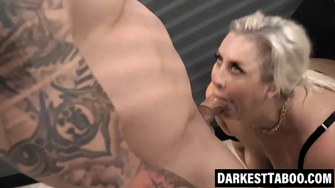 Tattooed MILF Lila Lovely gets wild with Derrick's huge cock