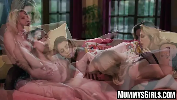 Lily double teamed by milf Kayla Paige and friend