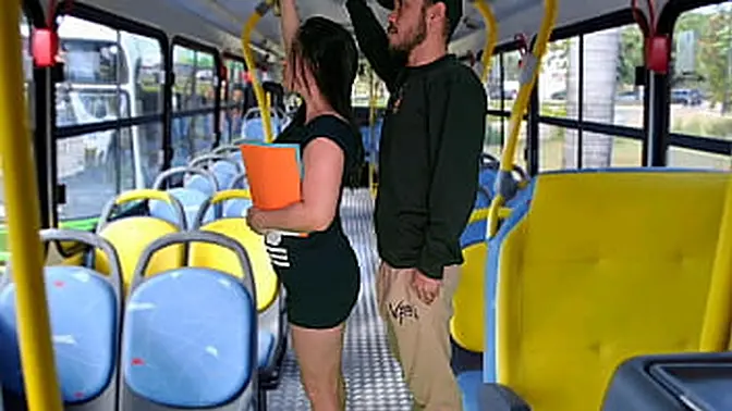 Latina student's bareback ride on the bus