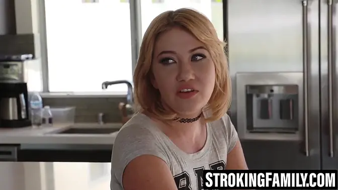 Stepsis wants to swallow stepbro's big cock