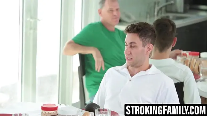 MILF blonde Karter deepthroats big dick while wife watches