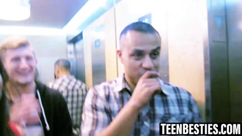 Close friends share a wild —  intimate moment with two strong men in a shared scene