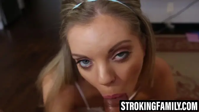 Teen blonde nailed doggystyle with big cock