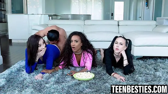 Two teen besties get raunchy with POV cocksucking and fucking