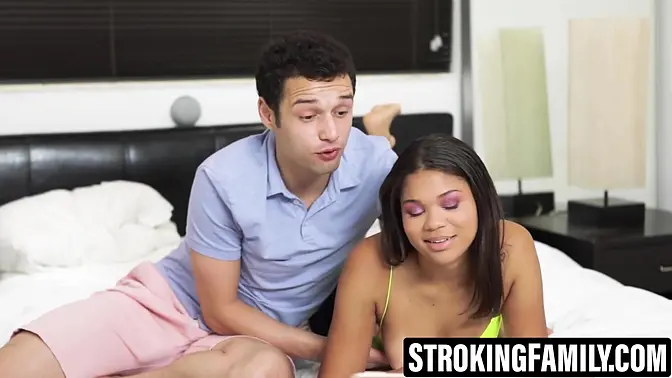 Michelle Anderson handles huge stepbro cock