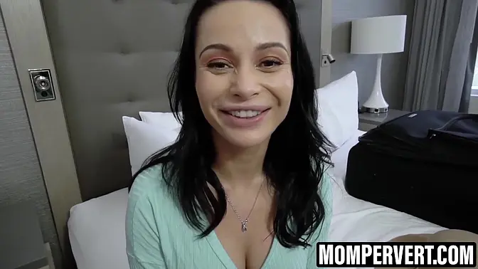 Busty mom takes big dick in POV doggystyle