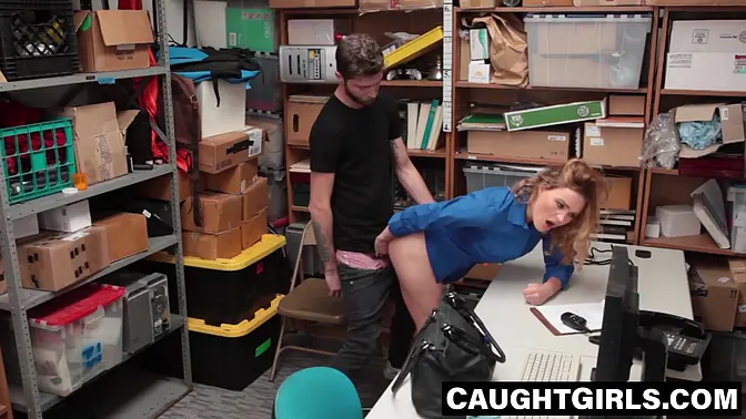 Busty Officer inspects suspect's hard cock