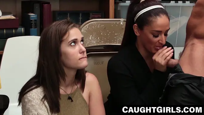 Teen gets fucked hard and gives blowjob to undercover cop