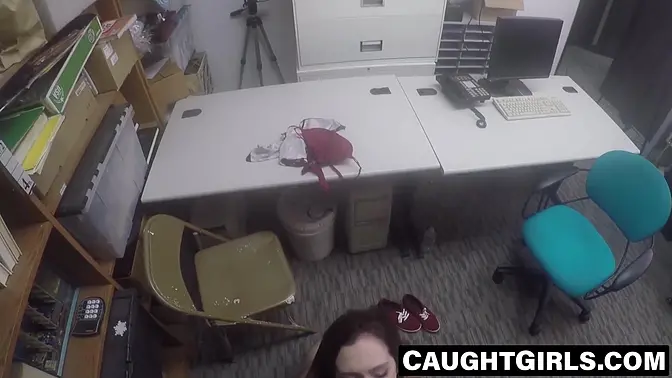 18yo office worker gets big cock in uniform after caught stealing