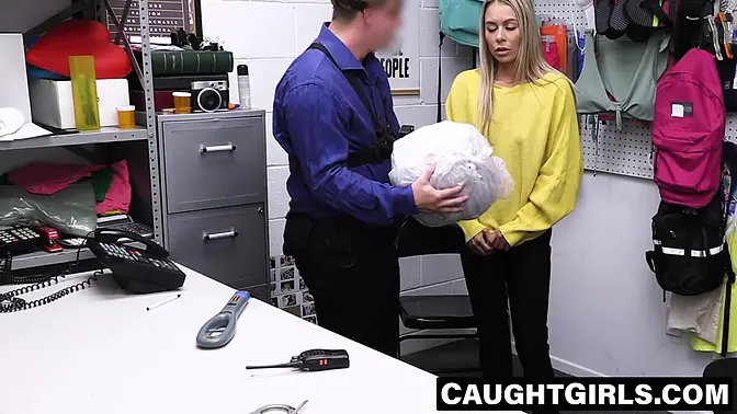 Blonde Summer Vixen caught and punished hard