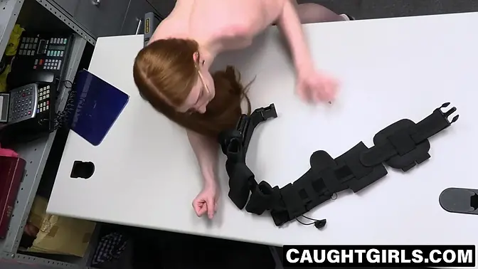 Office vixen Jane Rogers gets big cock in her mouth and ass