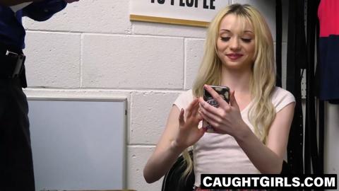 Blonde Cecelia Taylor succumbs to officer's rough demands