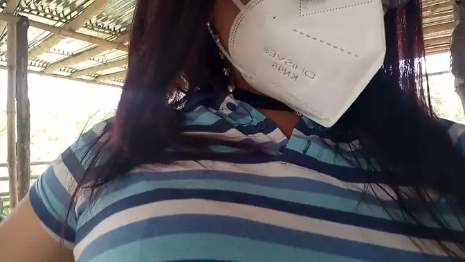 Widow seduces boyfriend on the farm and invites him to fuck