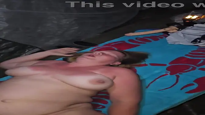 Mature MILF gets hardcore fucked in a tent