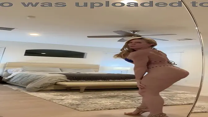 Hotwife tries on bikinis and teases hubby