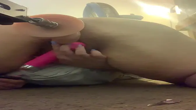 Big Beautiful Woman self-fucks with a giant dildo in doggystyle