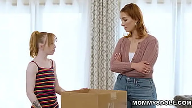 milf and stepdayghter end up kissing in the heat of the moment