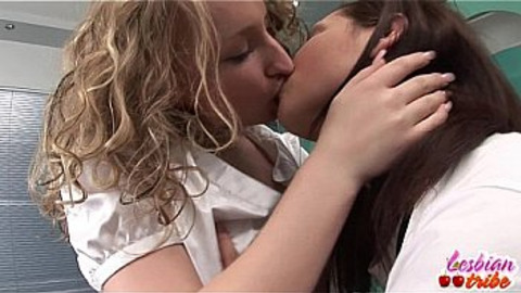 two lesbian teen girls licking pussy and tits