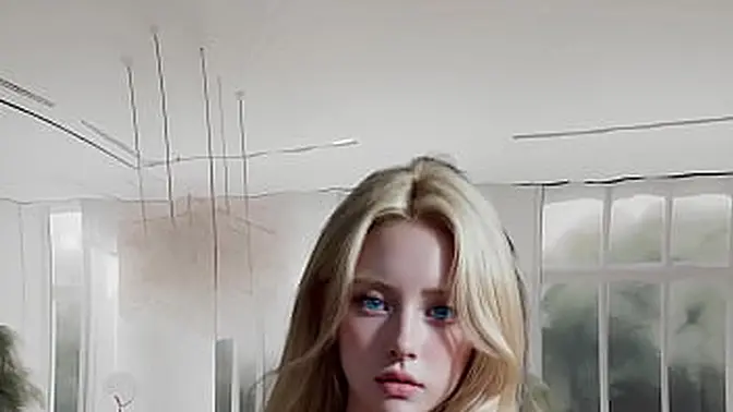 18YO athletic blonde rides all day in hyper-realistic AI-generated POV