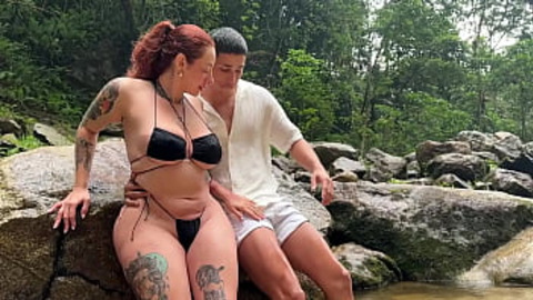 Outdoor fucking with a horny big ass redhead - Milán Rodríguez & Devil Khloee