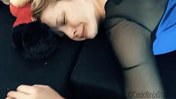 Blonde babe gets big butt plugged & fucked on NYE